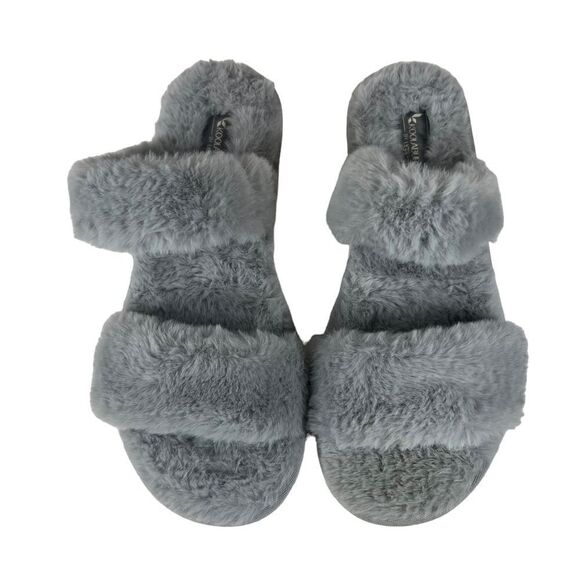 Koolaburra by UGG Fuzz On Faux Fur Slide Sandals Wild Dove - Picture 6 of 6